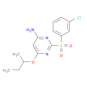4-Pyrimidinamine,2-[(3-chlorophenyl)sulfonyl]-6-(1-methylpropoxy)-