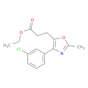 5-Oxazolepropanoic acid, 4-(3-chlorophenyl)-2-methyl-, ethyl ester