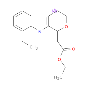 sodium 1-(2-ethoxy-2-oxoethyl)-8-ethyl-3,4-dihydro-1h-pyrano[3,4-b]indol-9-ide