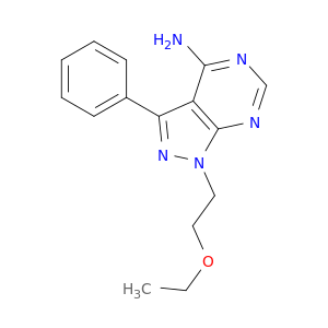 1H-Pyrazolo[3,4-d]pyrimidin-4-amine, 1-(2-ethoxyethyl)-3-phenyl-