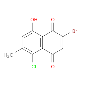 1,4-Naphthalenedione, 2-bromo-5-chloro-8-hydroxy-6-methyl-