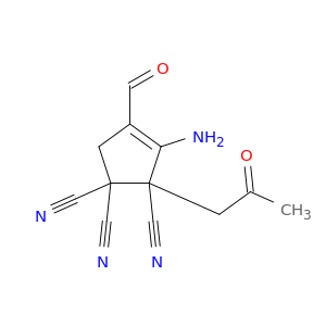 3-Cyclopentene-1,1,2-tricarbonitrile, 3-amino-4-formyl-2-(2-oxopropyl)-