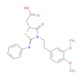 5-Thiazolidineacetic acid, 3-(2-(3,4-dimethoxyphenyl)ethyl)-4-oxo-2-(phenylimino)-