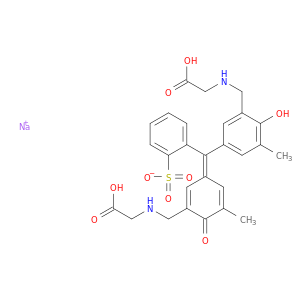 甘氨酸,N,N'-[(1,1-二氧化硅-3H-2,1-苯并卓-3-ylidene)双[(6-羟基-5-甲基-3,1-苯基)亚甲基]]BIS-,单钠盐