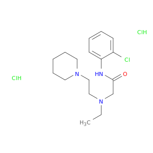 Acetamide,N-(2-chlorophenyl)-2-[ethyl[2-(1-piperidinyl)ethyl]amino]-, hydrochloride (1:2)