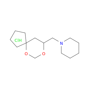 Piperidine, 1-(6,8-dioxaspiro[4.5]dec-9-ylmethyl)-, hydrochloride
