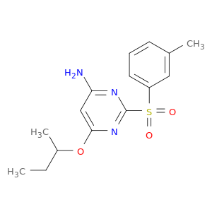4-Pyrimidinamine,2-[(3-methylphenyl)sulfonyl]-6-(1-methylpropoxy)-