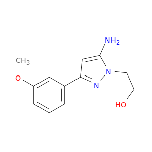 2-[5-Amino-3-(3-methoxyphenyl)-1H-pyrazol-1-yl]ethan-1-ol