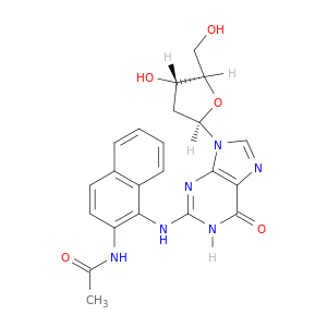 Guanosine, N-[2-(acetylamino)-1-naphthalenyl]-2'-deoxy-