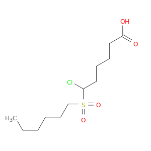 Hexanoic acid, 6-chloro-6-(hexylsulfonyl)-
