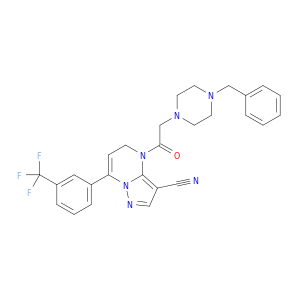 Pyrazolo[1,5-a]pyrimidine-3-carbonitrile,4,5-dihydro-4-[2-[4-(phenylmethyl)-1-piperazinyl]acetyl]-7-[3-(trifluoromethyl)phenyl]-