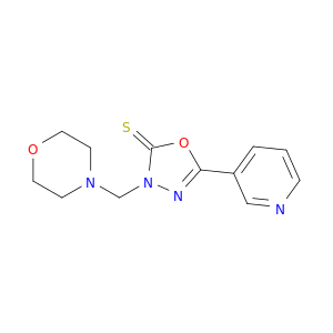 1,3,4-Oxadiazole-2(3H)-thione, 3-(4-morpholinylmethyl)-5-(3-pyridinyl)-