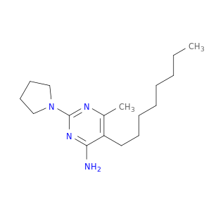 4-Pyrimidinamine, 6-methyl-5-octyl-2-(1-pyrrolidinyl)-