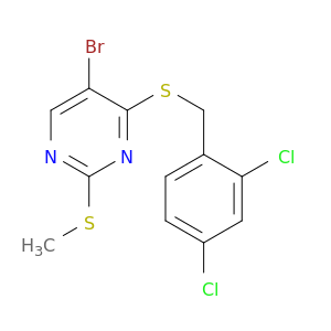 5-bromo-4-[(2,4-dichlorobenzyl)sulfanyl]-2-(methylsulfanyl)pyrimidine
