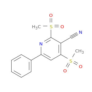 3-Pyridinecarbonitrile, 2,4-bis(methylsulfonyl)-6-phenyl-