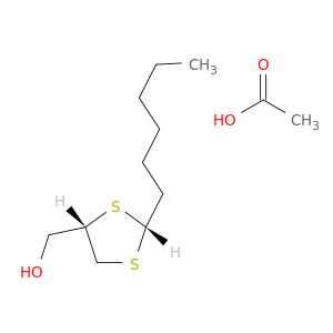 1,3-Dithiolane-4-methanol, 2-hexyl-, acetate, cis-
