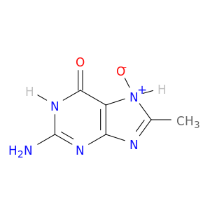 6H-Purin-6-one,2-amino-1,9-dihydro-8-methyl-, 7-oxide