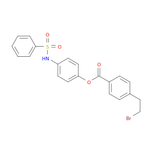 Benzoic acid, 4-(2-bromoethyl)-, 4-[(phenylsulfonyl)amino]phenyl ester