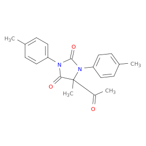 5-acetyl-5-methyl-1,3-bis(4-methylphenyl)imidazolidine-2,4-dione