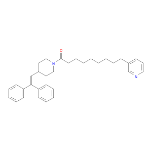 1-Nonanone,1-[4-(2,2-diphenylethenyl)-1-piperidinyl]-9-(3-pyridinyl)-