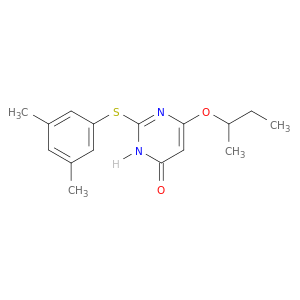4(3H)-Pyrimidinone,2-[(3,5-dimethylphenyl)thio]-6-(1-methylpropoxy)-