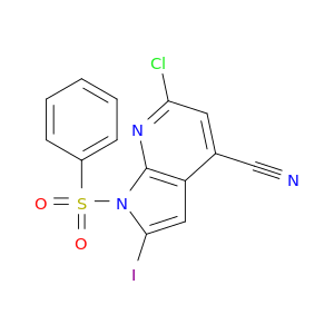 6-氯-2-碘-1-(苯磺酰基)-1H-Pyrrolo[2,3-B]吡啶-4-碳腈