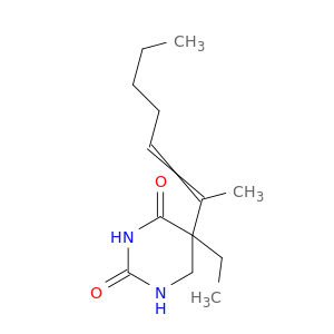 2,4(1H,3H)-Pyrimidinedione, 5-ethyldihydro-5-(1-methyl-1-hexenyl)-