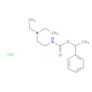 Carbamic acid,[2-(diethylamino)ethyl]-, 1-phenylethyl ester, monohydrochloride, (-)- (9CI)