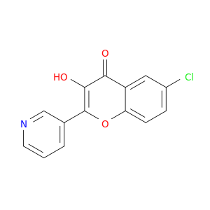 4h-1-benzopyran-4-one, 6-chloro-3-hydroxy-2-(3-pyridinyl)-