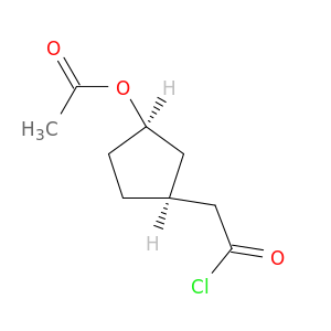 Cyclopentaneacetyl chloride, 3-(acetyloxy)-, cis-