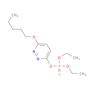 Phosphorothioic acid,O,O-diethyl O-[6-(pentyloxy)-3-pyridazinyl] ester