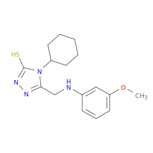 4-Cyclohexyl-5-(((3-methoxyphenyl)amino)methyl)-4H-1,2,4-triazole-3-thiol