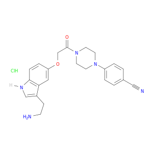 4-(4-(2-((3-(2-氨基乙基)-1H-吲哚-5-基)氧基)乙酰)哌嗪-1-基)苯甲腈盐酸盐