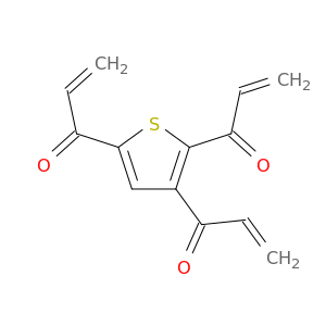 2-Propen-1-one, 1,1',1''-(2,3,5-thiophenetriyl)tris-