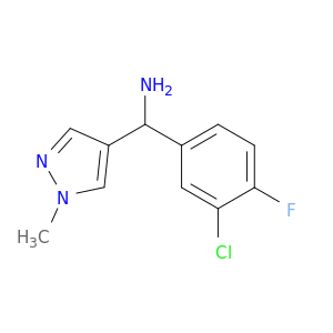 (3-chloro-4-fluorophenyl)(1-methyl-1H-pyrazol-4-yl)methanamine