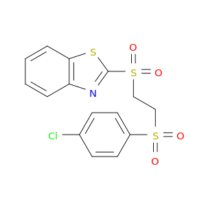 Benzothiazole, 2-[[2-[(4-chlorophenyl)sulfonyl]ethyl]sulfonyl]-
