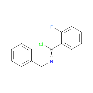 Benzenecarboximidoyl chloride, 2-fluoro-N-(phenylmethyl)-