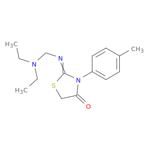 4-Thiazolidinone, 2-[[(diethylamino)methyl]imino]-3-(4-methylphenyl)-