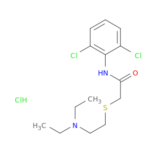 Acetamide,N-(2,6-dichlorophenyl)-2-[[2-(diethylamino)ethyl]thio]-, hydrochloride (1:1)