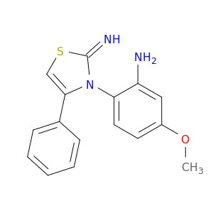 Benzenamine, 2-(2-imino-4-phenyl-3(2H)-thiazolyl)-5-methoxy-