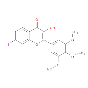 4H-1-Benzopyran-4-one, 3-hydroxy-7-iodo-2-(3,4,5-trimethoxyphenyl)-