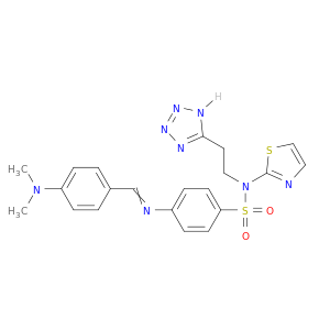 4-(((4-(DIMETHYLAMINO)PHENYL)METHYLENE)AMINO)-N-(2-(1H-TETRAZOL-5-YL)ETHYL)-N-2- THIAZOLYLBENZENESULFONAMIDE