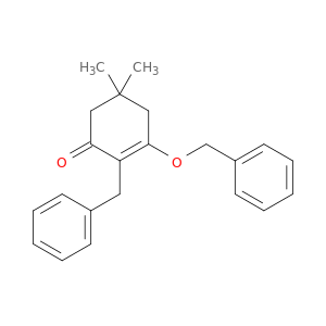 2-Cyclohexen-1-one, 5,5-dimethyl-3-(phenylmethoxy)-2-(phenylmethyl)-