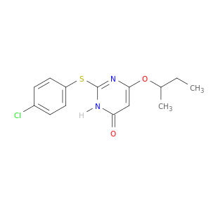 4(3H)-Pyrimidinone,2-[(4-chlorophenyl)thio]-6-(1-methylpropoxy)-