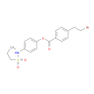 Benzoic acid, 4-(2-bromoethyl)-, 4-[(propylsulfonyl)amino]phenyl ester