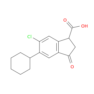 1H-Indene-1-carboxylicacid, 6-chloro-5-cyclohexyl-2,3-dihydro-3-oxo-
