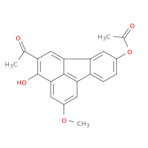 Ethanone, 1-[9-(acetyloxy)-3-hydroxy-5-methoxy-2-fluoranthenyl]-