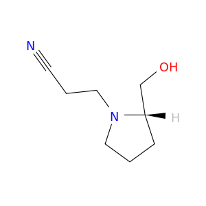 1-Pyrrolidinepropanenitrile, 2-(hydroxymethyl)-, (2S)-