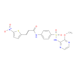N-(4-(N-(3-甲氧基吡嗪-2)氨磺酰基)苯基)-3-(5-硝基噻吩-2-基)丙烯酰胺