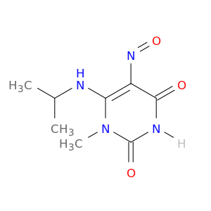 2,4(1H,3H)-Pyrimidinedione, 1-methyl-6-[(1-methylethyl)amino]-5-nitroso- (9CI)